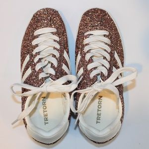 tretorn rose gold sneakers